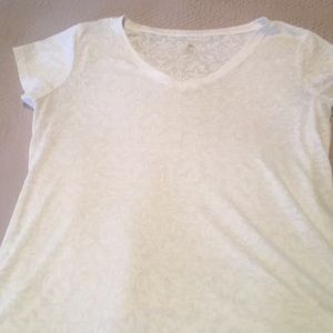 White semi see through shirt